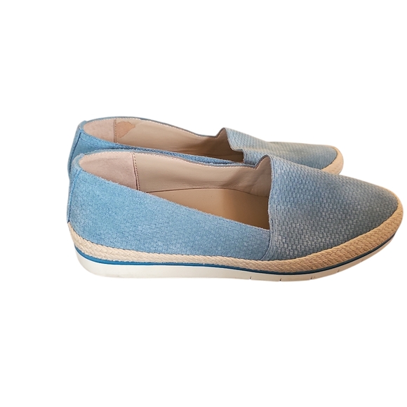 Donald J. Pliner Palm Blue and Tan Espadrilles with Jute Sole Sz 7.5 SH122